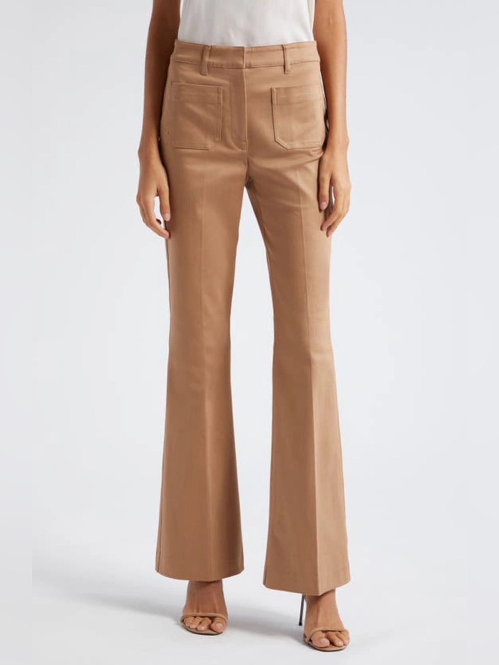 Reiss Tan Wide-Leg Pants
